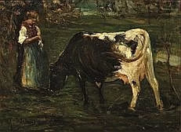 Ragazza con la mucca